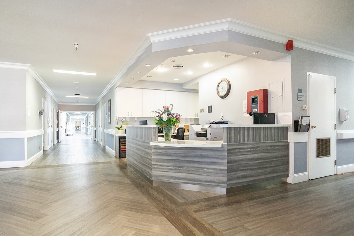 nurses station at San Francisco Post Acute Care Center